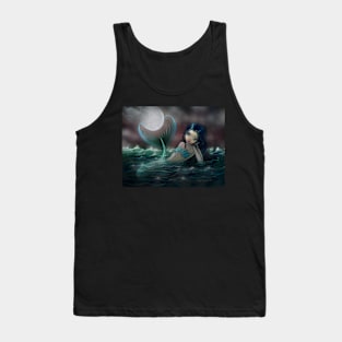 Moonlit Creek Mermaid Fantasy Art by Molly Harrison Tank Top